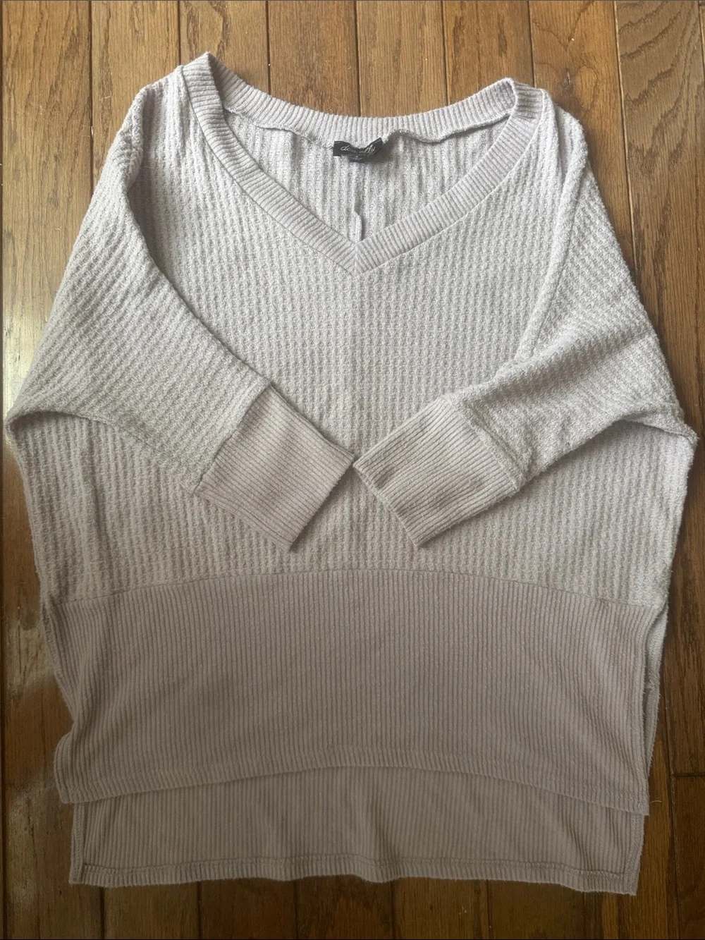 Light Gray V-Neck Women's Sweater
